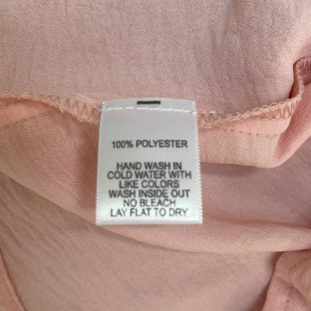 Gibson Pink Sleeveless Ruffle Blouse - Small - Picture 5 of 5